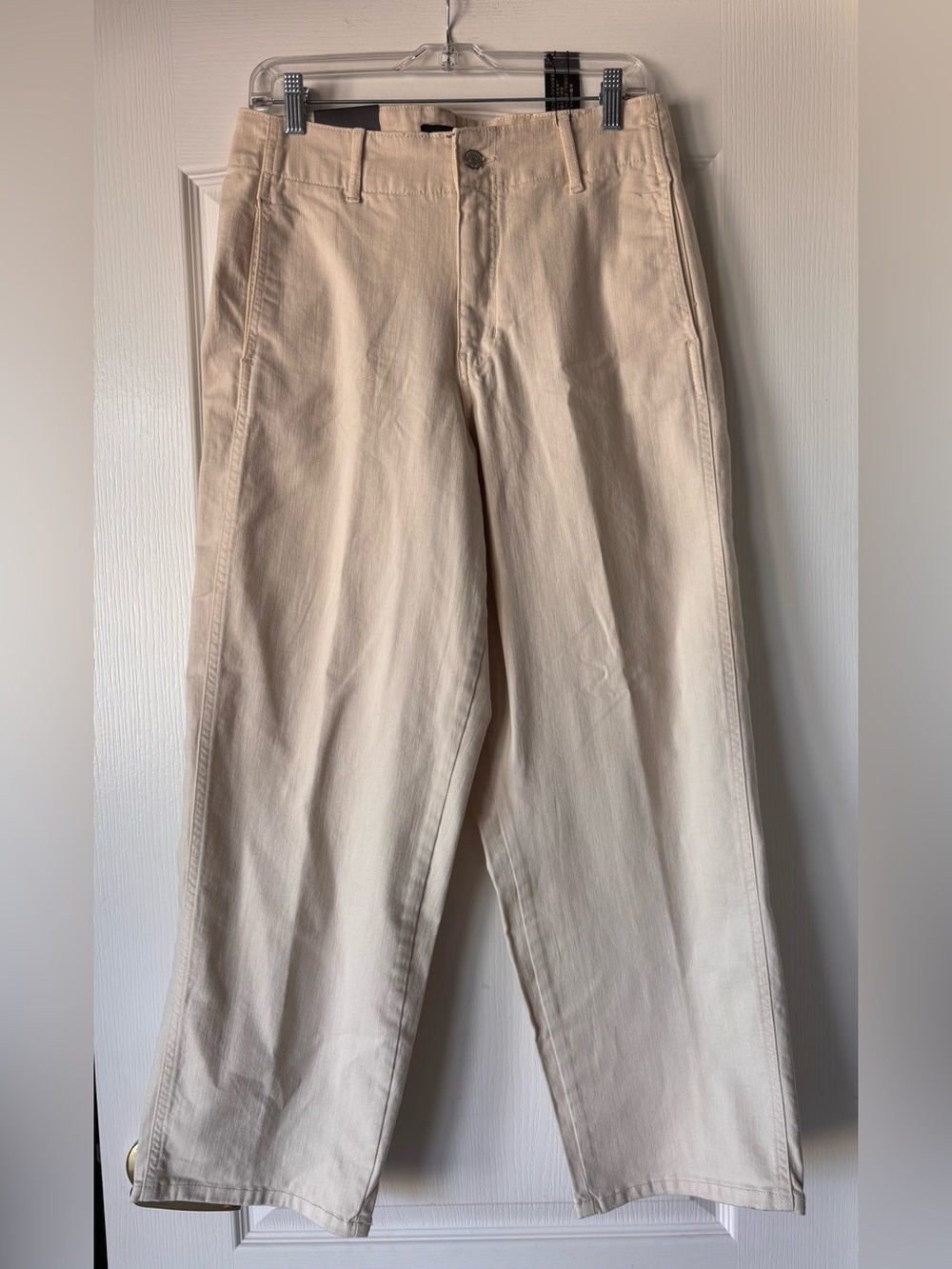 Banana Republic White High-Rise Straight Wide-Leg Jean Cream- size 29/8 NEW
